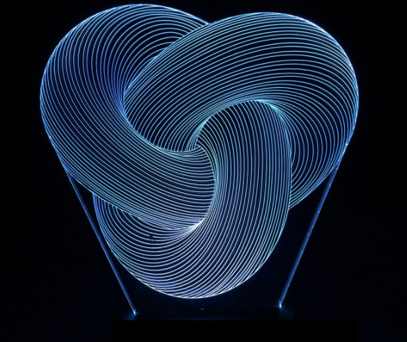 Twist 3D LED Nachtlamp - Stijlvolle Sfeerverlichting & Perfect Cadeau