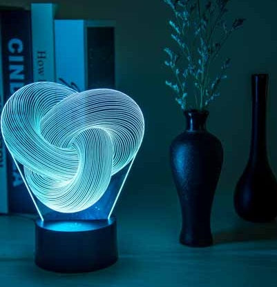 Twist 3D LED Nachtlamp - Stijlvolle Sfeerverlichting & Perfect Cadeau