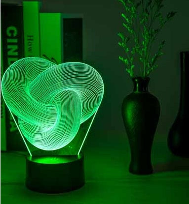 Twist 3D LED Nachtlamp - Stijlvolle Sfeerverlichting & Perfect Cadeau
