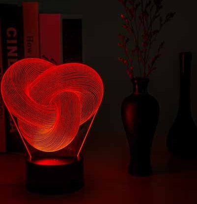 Twist 3D LED Nachtlamp - Stijlvolle Sfeerverlichting & Perfect Cadeau