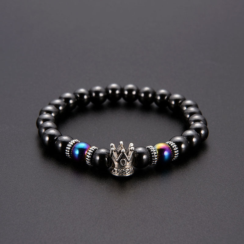 Crown Obsidian Power Bracelet